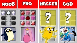 Minecraft Battle ADVENTURE TIME CRAFTING CHALLENGE NOOB vs PRO vs HACKER vs GOD Minecraft Animation