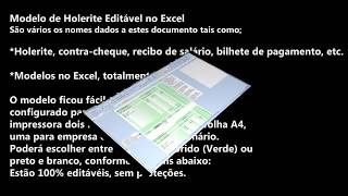 HOLERITE EXCEL PAGAMENTOS E RECIBO VALE FOLHA PAGAMENTOS E OUTROS