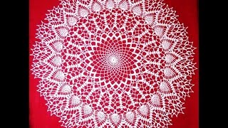 Салфетка крючком "Ажурная снежинка". Часть_1_Doily crochet "Openwork snowflake