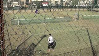 プチシングルス大会　京都　両手フォアハンドスライスとバックハンドスライスで参戦　1　Two handed forehand slice. Nov 26, 2016