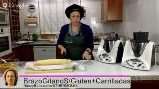 Brazo de Gitano normal y Brazo de Gitano sin Gluten con Thermomix y Carrilleras de Cerdo con Sals...