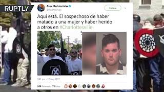 Filman al conductor antes de que atropellara a una multitud en Charlottesville