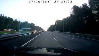 Трасса М1. Москва - Минск. BMW-X5 и Audi A8. HD качество Часть - 1