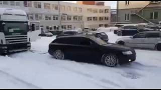 Audi Quattro helps truck