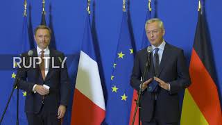 France: German Fin Min Lindner sees "real risk" of inflation in EU on first Paris visit