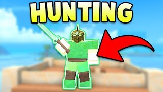 HUNTING PLAYERS WITH MY EMERALD ARMOR! (ROBLOX BOOGA BOOGA)