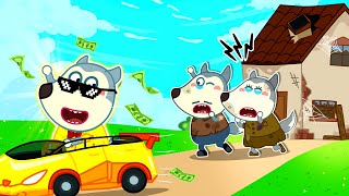 Oh No Rich Baby, Don't Leave Poor Mommy! | Kids Stories About Family | @mommywolf