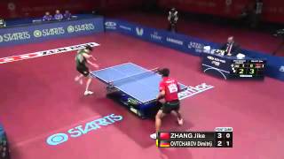 WTC-2014, Final, Men's, CHINA vs GERMANY, game 2, ZHANG Jike - Dmitrij OVTCHAROV