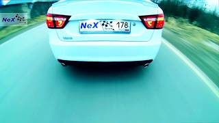 NeX® Lada Vesta.ЭКСКЛЮЗИВ! ТИЗЕР. Глушитель раздвоенный. Насадки AUDI A4-Style. Баварская классика