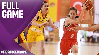 Romania v Belarus - Full Game - Classification 15-16 - FIBA U16 Women's European Championship 2017