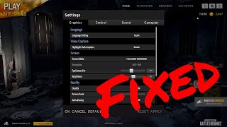 PLAYERUNKNOWN'S BATTLEGROUNDS | How To Fix PubG Settings Not Saving