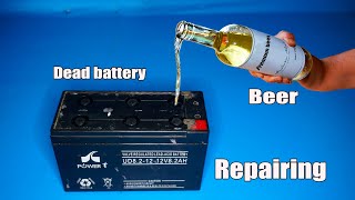 How to repair a dead lead acid battery using a can of beer