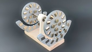 Two Core Magnetic Motor Using Increase Speed at Magnet Rotation