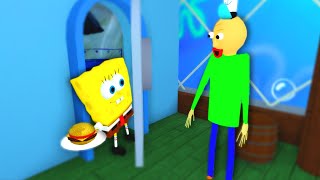 Baldi Works At Krusty Krab (Roblox Animation)