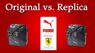 Puma Ferrari Portable Bag Original vs. Replica_Как отличить подделку от оригинала?