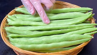 【小穎美食】炒四季豆有人焯水有人過油，全錯了，難怪不好吃，大廚教你正確做法
