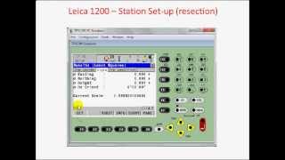 Leica 1200 - Station Setup (resection)