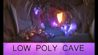 Creating a cave in low poly/polygonal style in Unity  & Blender | 3d low poly game assets