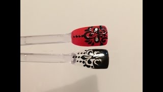 Nail Art.New Designs.Дизайн Ногтей рисуем Вензеля