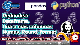 ¿Cómo redondear valores en un dataframe? | Numpy, round, format | Pandas | Python
