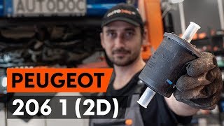 Как заменить топливный фильтр на PEUGEOT 206 1 (2D) [ВИДЕОУРОК AUTODOC]