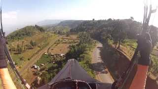 Paragliding in Kenya 2014 - Kerio Valley - returning to take off - low save - underground pilot :))