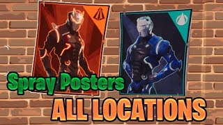 Spray Over Different Carbide And / or Omega Posters LOCATIONS! - Fortnite Battle Royal