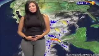 Weather Girl’s Unfortunate Boob Slip LIVE