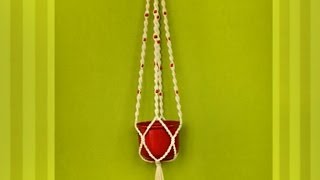 Macrame Plant Hanger / Blumenampel Makramee / Макраме Подвесное кашпо