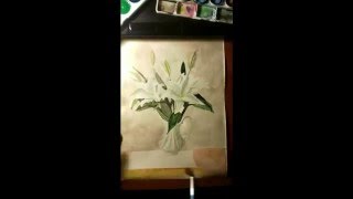 КАК нарисовать натюрморт: Ваза с цветами 1
