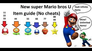New Super Mario Bros U:  How to get infinite items