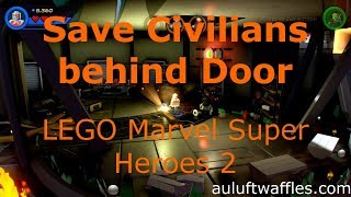 Save Civilians behind Door level 1 LEGO Marvel Super Heroes 2