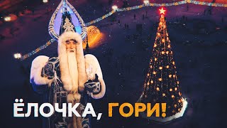 В Якутии зажгли первую в России новогоднюю ёлку — видео
