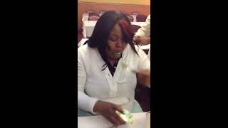 Lady eats wasabi and threw up