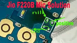 jio f220b mic jumper solution 100%