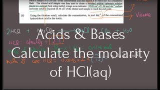 [DSE CHEMISTRY][化學科] Acids & Bases - Calculate molarity of HCl