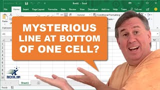 Excel Mystery - What Could Be Causing Rogue Line At Bottom of One Cell? #shorts