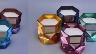 Sunny Glassware Polygon Candle Jars