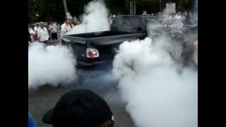 Huge Burnout Le Mans  Ford Pickup