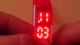 Настройка спортивных силиконовых LED часов