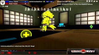 Quake Live noob using wallhack + aimbot
