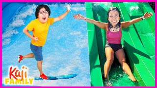 Family Fun Mexico Waterpark Slides and Surfing!