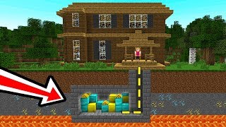 ENCONTREI UM TESOURO SECRETO EMBAIXO DA MINHA NOVA CASA NO MINECRAFT !