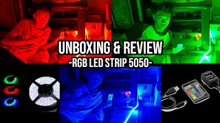 UNBOXING & REVIEW RGB LED STRIP 5050 INDONESIA!!! || #NANSREVIEW2