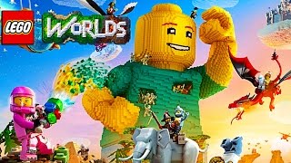 LEGO Worlds Видео для детей про героев Лего летаем на ракете ездим на машинах в огромном мире ЛЕГО