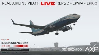 X-Plane 11 | Real Airline Pilot LIVE (ZIBO MOD 737) | VATSIM EVENT | Gdansk - Warsaw - Krakow)