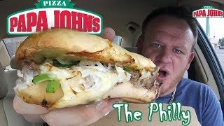 Papa John's ☆PHILLY STEAK MELT☆ Sandwich Food Review!!!