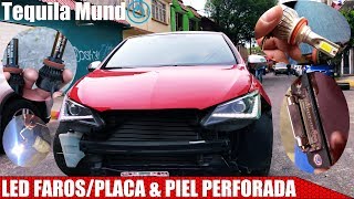 FAROS NIEBLA LED, Luz PLACA trasera & Piel PERFORADA ROJA | Tequila Mundo