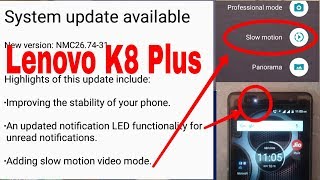 System Update Lenovo k8 plus | Fix Notification LED