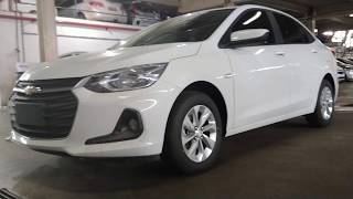 Detalhes do novo Chevrolet Onix plus LT R8G branco summit câmbio automático